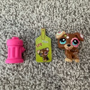 LPS Littlest Pet Shop Postcard Pets - Jack Russell Dog #1579 w/ Flower Tattoos